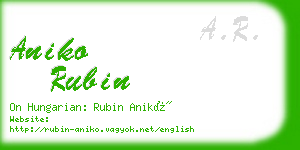 aniko rubin business card